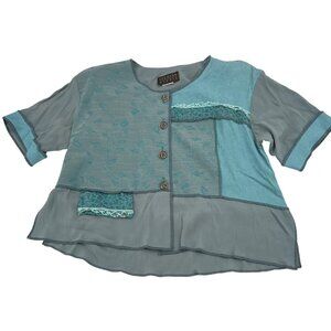 Spencer Alexis Women's‎ size 12 Blouse Vintage 80 Lagenlook Art to Wear